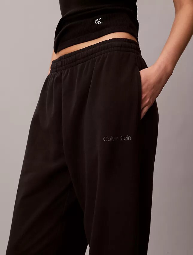 Pantaloni da jogging da notte in misto spugna di cotone Pantaloni da jogging da notte in misto spugna di cotone