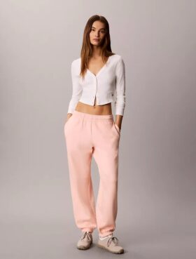 Pantaloni da jogging in pile con monogramma