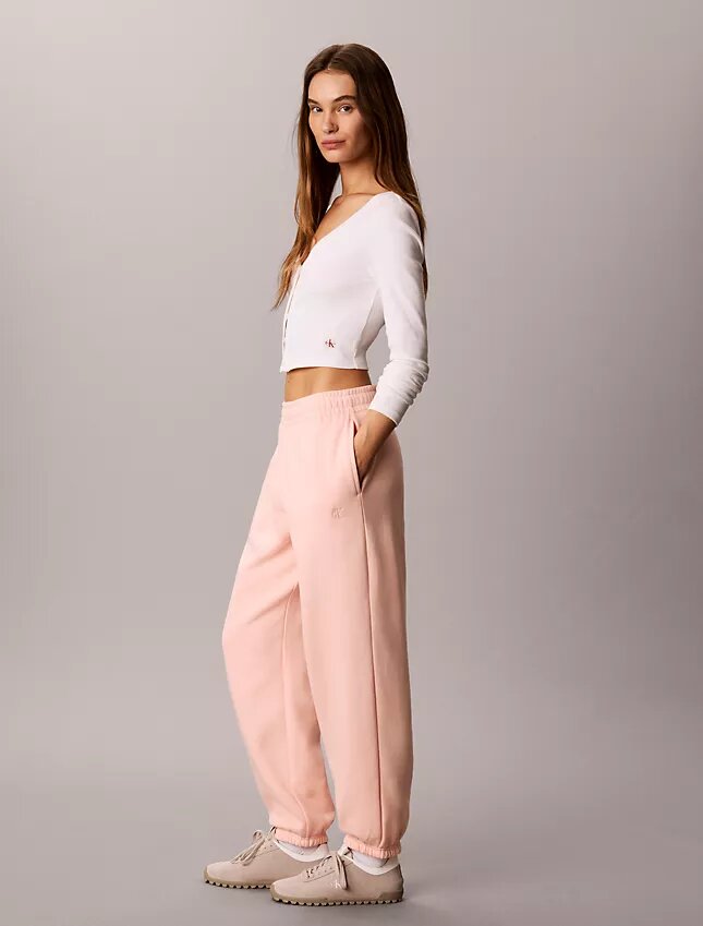 Pantaloni da jogging in pile con monogramma Pantaloni da jogging in pile con monogramma