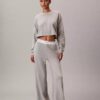 Pantaloni da notte in jersey di cotone con logo Pantaloni da notte in jersey di cotone con logo