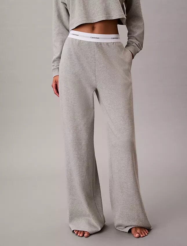 Pantaloni da notte in jersey di cotone con logo Pantaloni da notte in jersey di cotone con logo