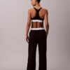 Pantaloni da notte in jersey di cotone con logo Pantaloni da notte in jersey di cotone con logo