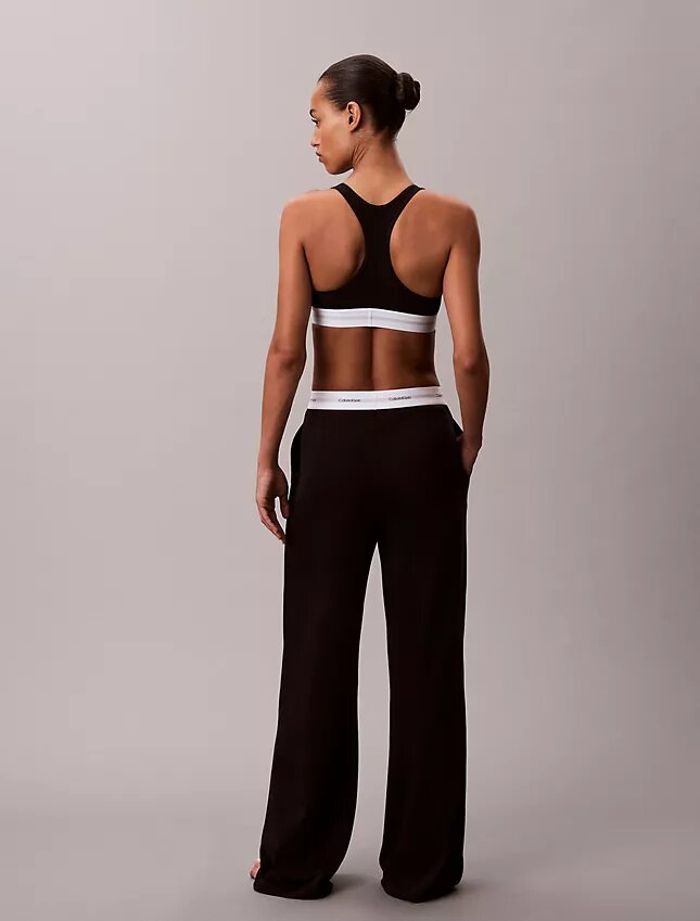 Pantaloni da notte in jersey di cotone con logo Pantaloni da notte in jersey di cotone con logo
