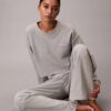 Pantaloni da notte in jersey di cotone con logo Pantaloni da notte in jersey di cotone con logo