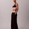 Pantaloni da notte in jersey di cotone con logo Pantaloni da notte in jersey di cotone con logo