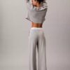 Pantaloni da notte in jersey di cotone con logo Pantaloni da notte in jersey di cotone con logo