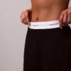 Pantaloni da notte in jersey di cotone con logo Pantaloni da notte in jersey di cotone con logo