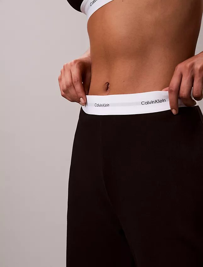 Pantaloni da notte in jersey di cotone con logo Pantaloni da notte in jersey di cotone con logo