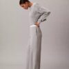 Pantaloni da notte in jersey di cotone con logo Pantaloni da notte in jersey di cotone con logo