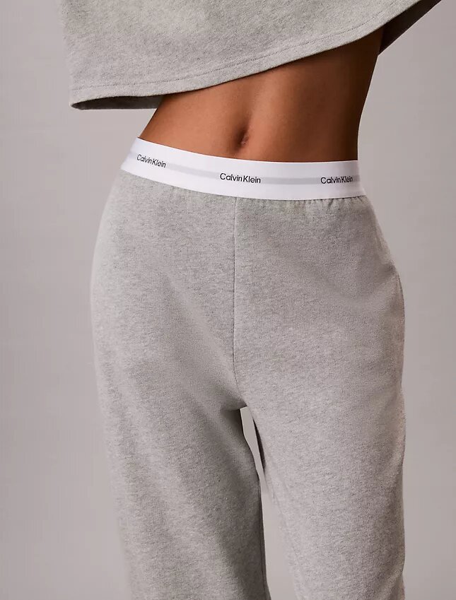Pantaloni da notte in jersey di cotone con logo Pantaloni da notte in jersey di cotone con logo