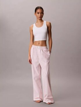 Pantaloni da notte in popeline di cotone