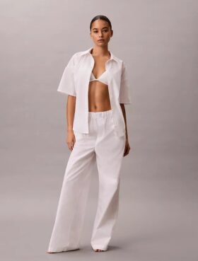 Pantaloni da notte in popeline di cotone
