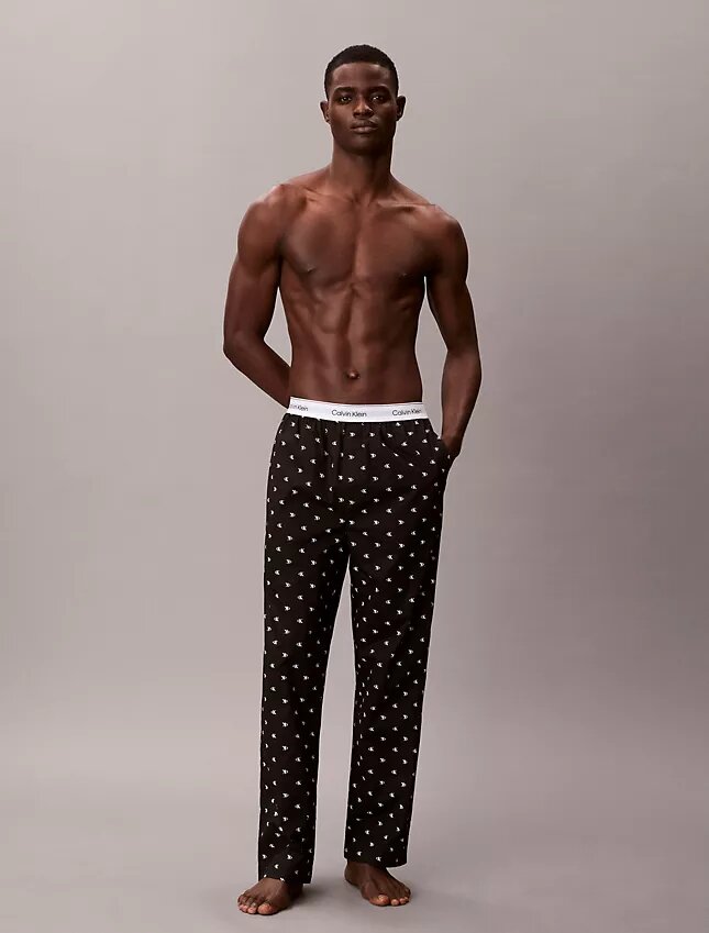 Pantaloni da notte in popeline di cotone Pantaloni da notte in popeline di cotone