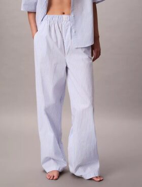 Pantaloni da notte in popeline di cotone