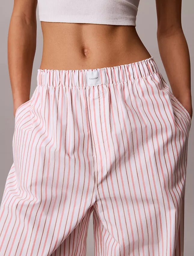 Pantaloni da notte in popeline di cotone Pantaloni da notte in popeline di cotone
