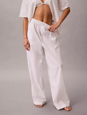 Pantaloni da notte in popeline di cotone