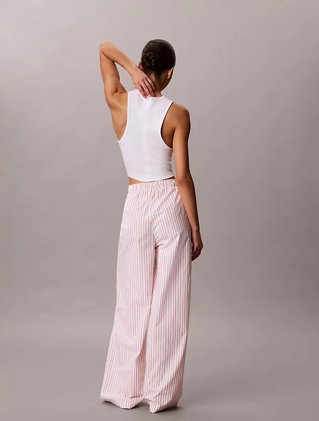 Pantaloni da notte in popeline di cotone Pantaloni da notte in popeline di cotone