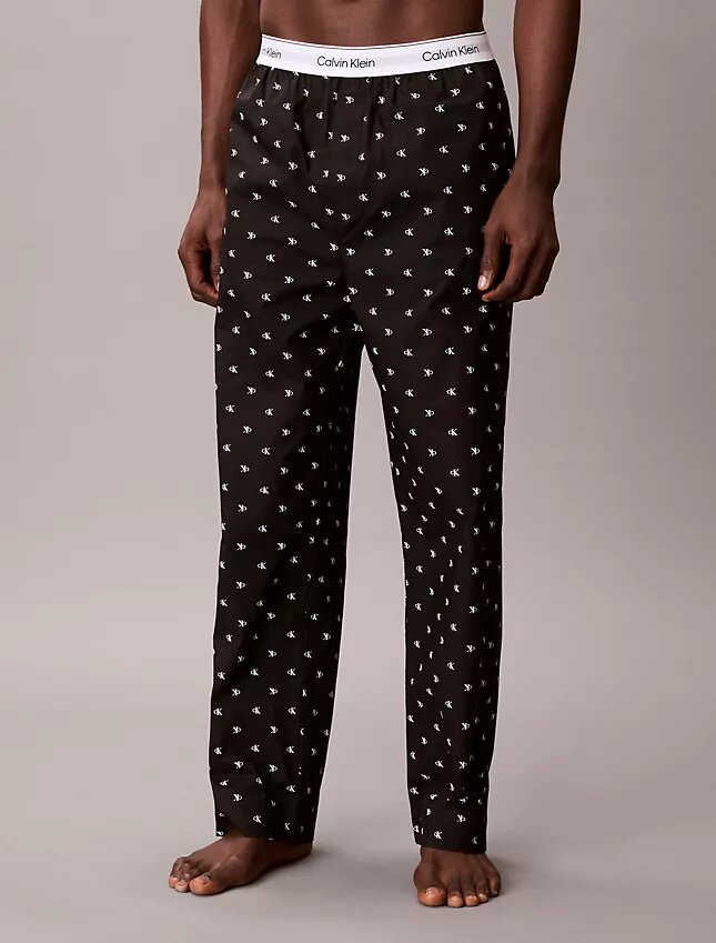 Pantaloni da notte in popeline di cotone Pantaloni da notte in popeline di cotone