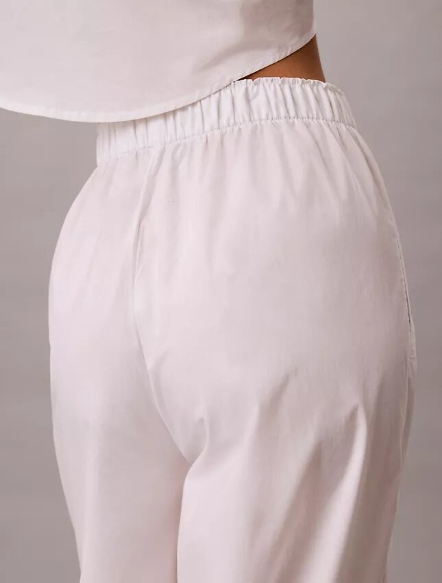 Pantaloni da notte in popeline di cotone Pantaloni da notte in popeline di cotone