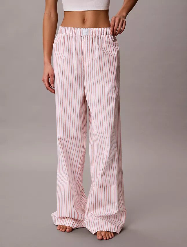 Pantaloni da notte in popeline di cotone Pantaloni da notte in popeline di cotone