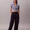 Pantaloni da paracadutista in nylon stropicciato