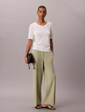 Pantaloni da viaggio in crêpe elasticizzato