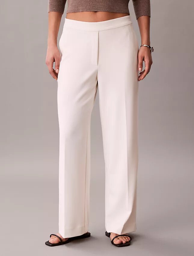 Pantaloni da viaggio in crêpe elasticizzato Pantaloni da viaggio in crêpe elasticizzato