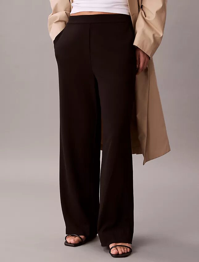 Pantaloni da viaggio in crêpe elasticizzato Pantaloni da viaggio in crêpe elasticizzato