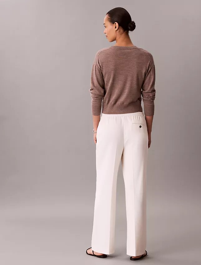 Pantaloni da viaggio in crêpe elasticizzato Pantaloni da viaggio in crêpe elasticizzato