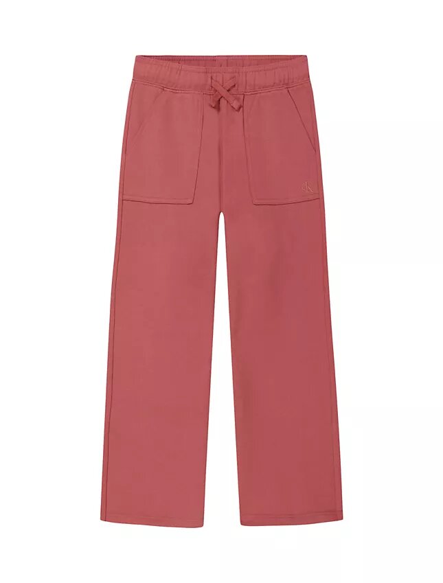 Pantaloni della tuta in spugna a gamba larga da bambina Pantaloni della tuta in spugna a gamba larga da bambina