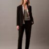 Pantaloni dritti elasticizzati raffinati