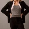 Pantaloni dritti elasticizzati raffinati