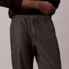 Pantaloni dritti in chambray senza chiusura Pantaloni dritti in chambray senza chiusura