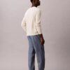 Pantaloni dritti in chambray senza chiusura Pantaloni dritti in chambray senza chiusura