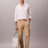 Pantaloni dritti in cotone Stretch Pantaloni dritti in cotone Stretch