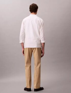 Pantaloni dritti in cotone Stretch