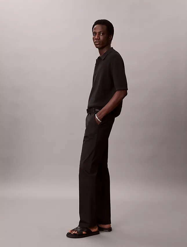Pantaloni dritti in cotone Stretch Pantaloni dritti in cotone Stretch