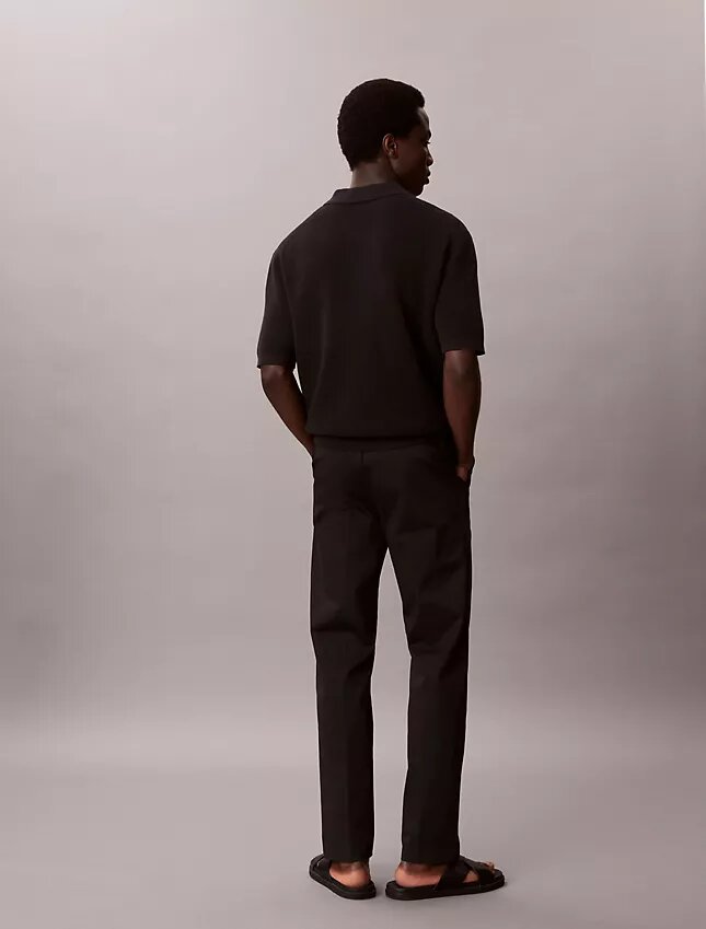 Pantaloni dritti in cotone Stretch Pantaloni dritti in cotone Stretch
