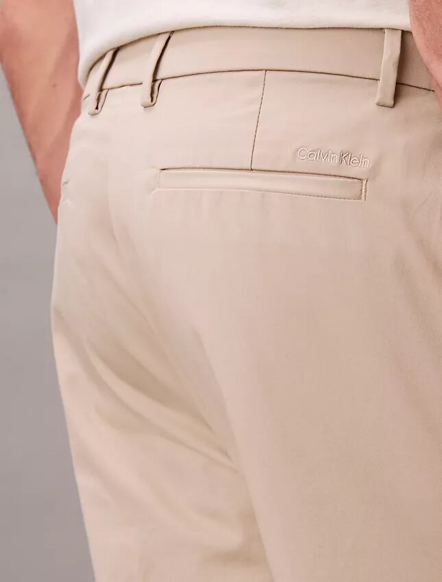 Pantaloni dritti in cotone Stretch Pantaloni dritti in cotone Stretch