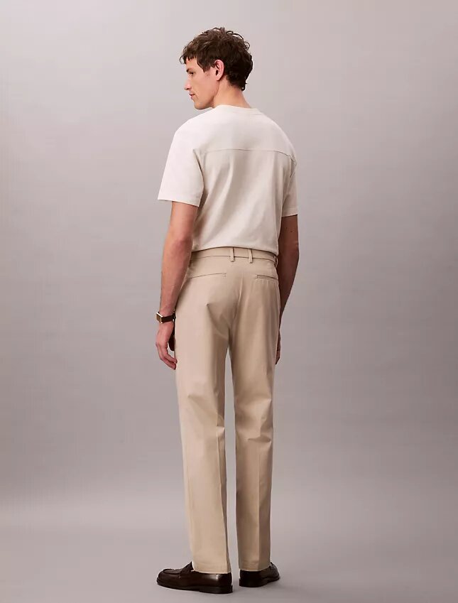 Pantaloni dritti in cotone Stretch Pantaloni dritti in cotone Stretch