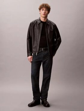 Pantaloni dritti in pelle scamosciata anni ’90 Straight