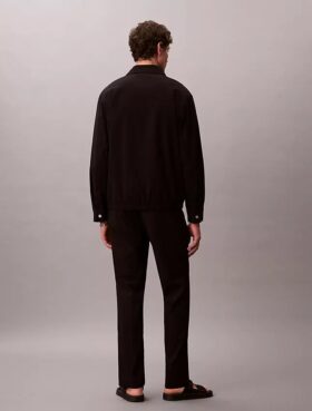 Pantaloni dritti in seersucker