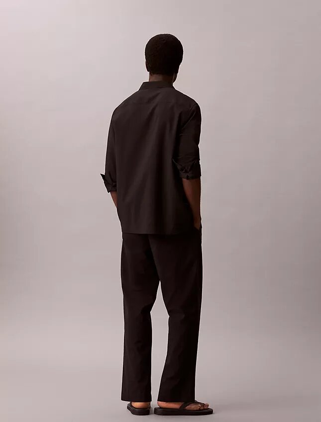 Pantaloni dritti in seersucker Pantaloni dritti in seersucker