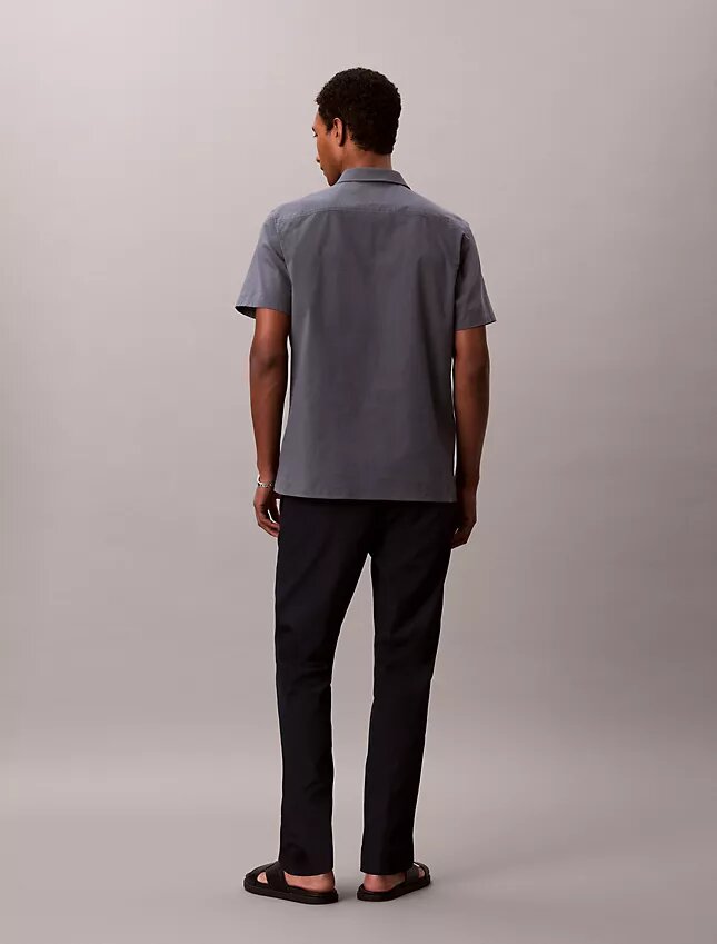 Pantaloni dritti in seersucker Pantaloni dritti in seersucker