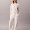 Pantaloni in cotone con cintura