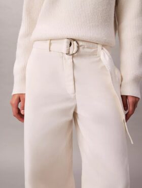 Pantaloni in cotone con cintura