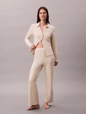 Pantaloni in interlock spazzolato