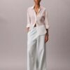 Pantaloni in lino e cotone senza chiusura Pantaloni in lino e cotone senza chiusura