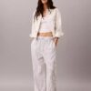 Pantaloni in lino e cotone senza chiusura Pantaloni in lino e cotone senza chiusura