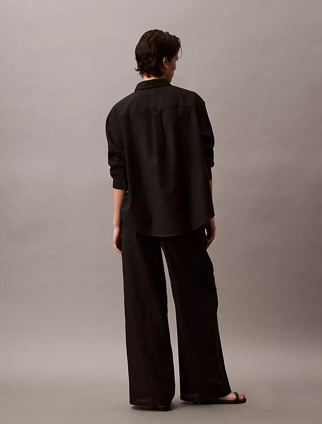 Pantaloni in lino e cotone senza chiusura Pantaloni in lino e cotone senza chiusura
